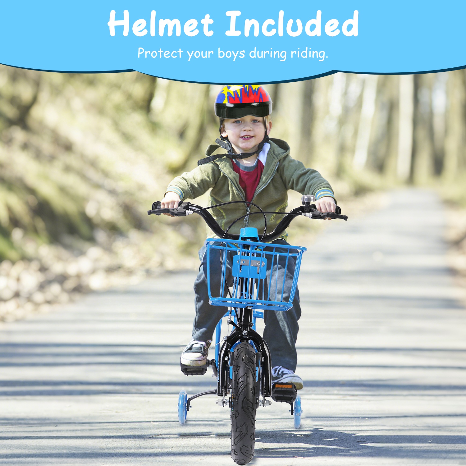 1Set 16In Kids Bike with Training Wheels Children Bicycle β photo 8