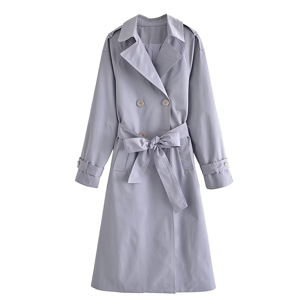 Title 3, Double Breasted Mid-length Trench Coat