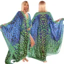 Blue Green Leopard Pattern