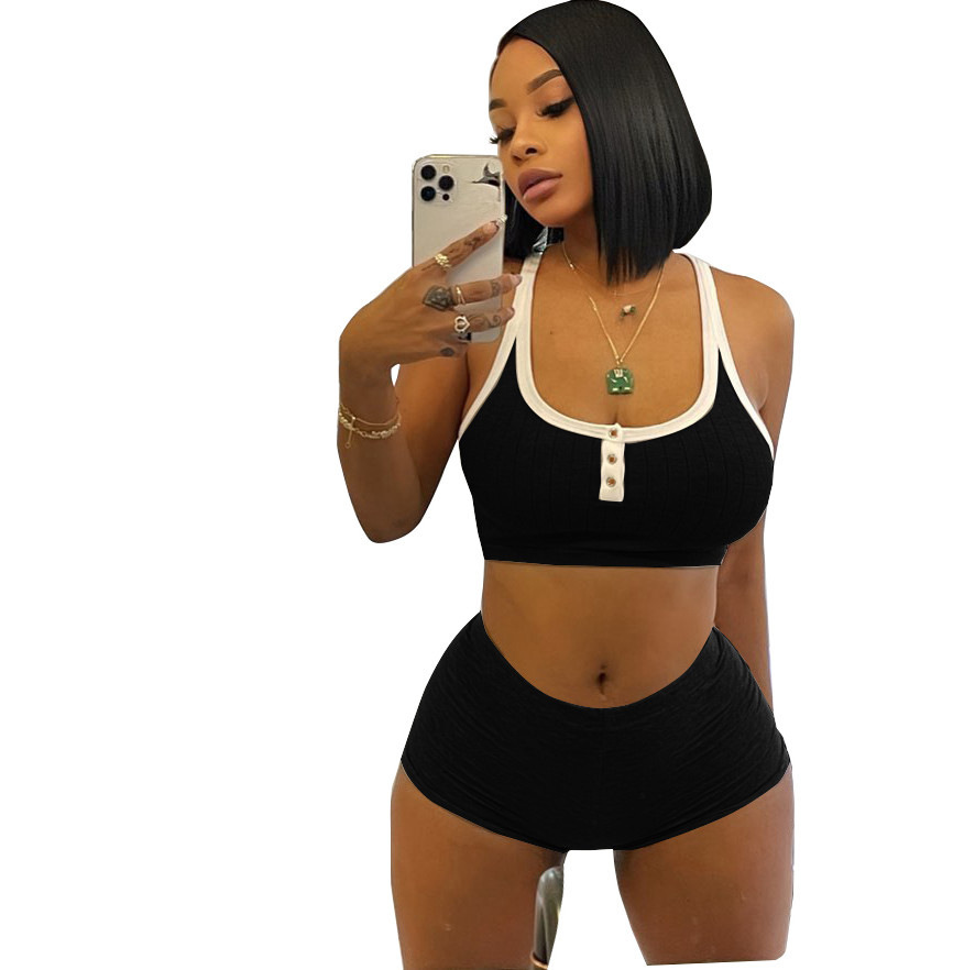 Fashion Sexy Tube Top Casual Two-piece Suit