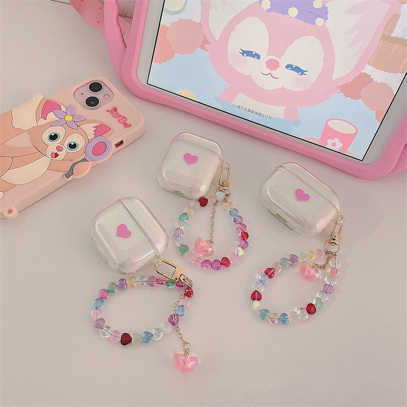 Fashion Colorful Love Bluetooth Headphone Set Pendant Bracelet