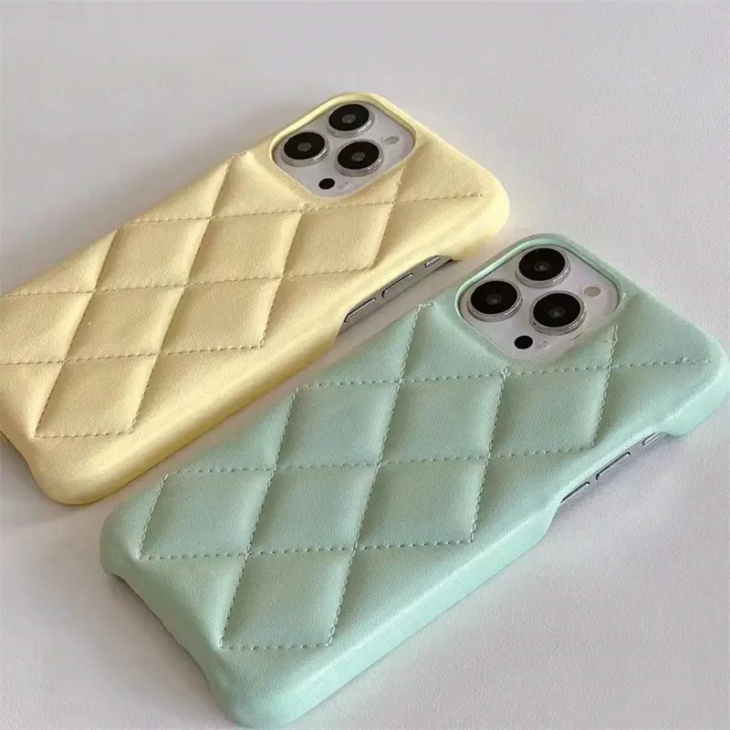 Small Fragrant Rhombic Sheepskin Phone Case