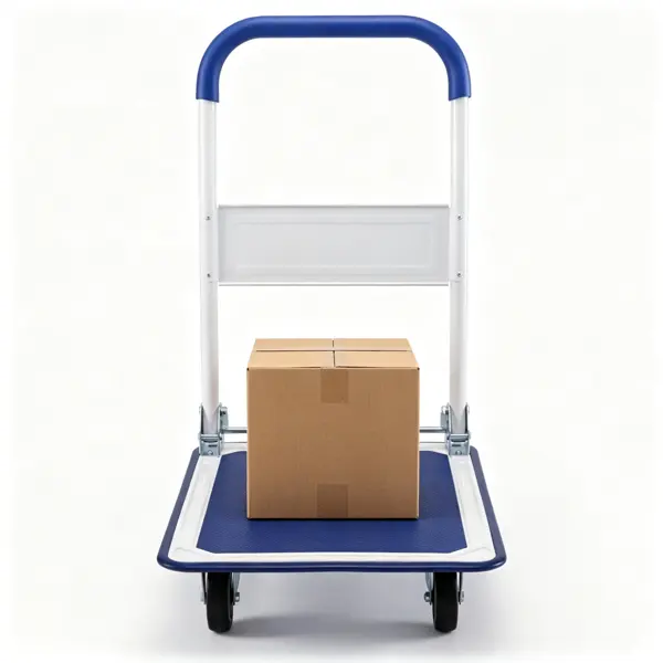 Folding Platform Hand Truck, Heavy-Duty Metal Push
