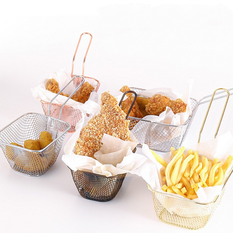 Title 2, Stainless Steel Plating Western Food Fryer Basket