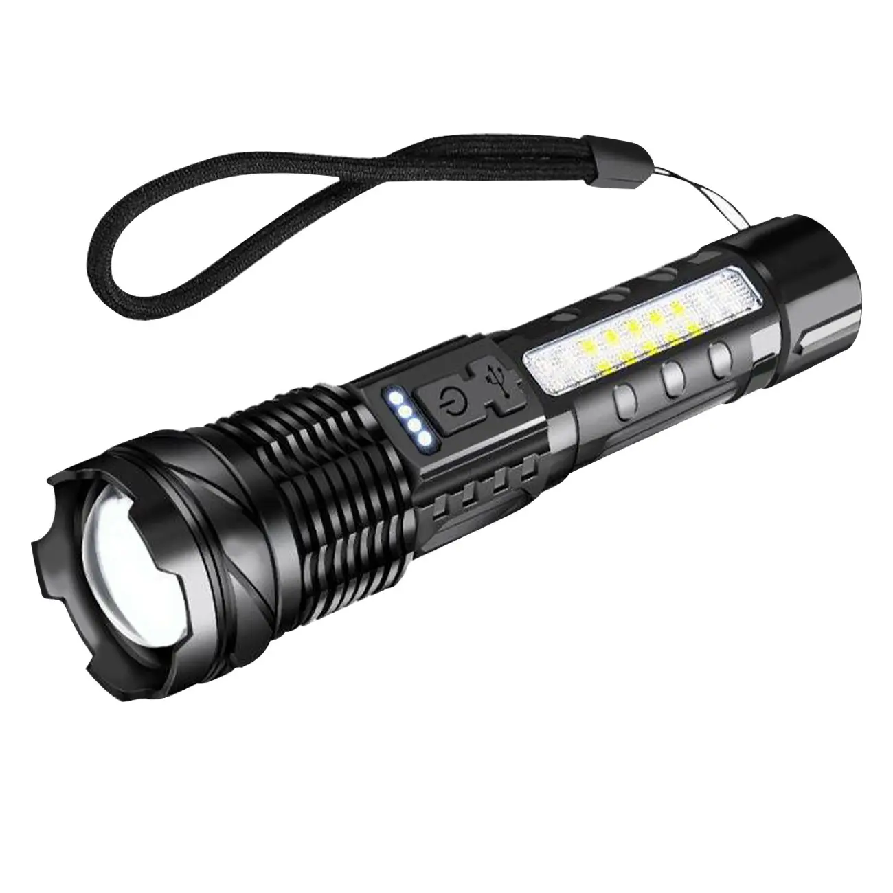 Rechargeable LED Flashlight Tactical Torch Police Super