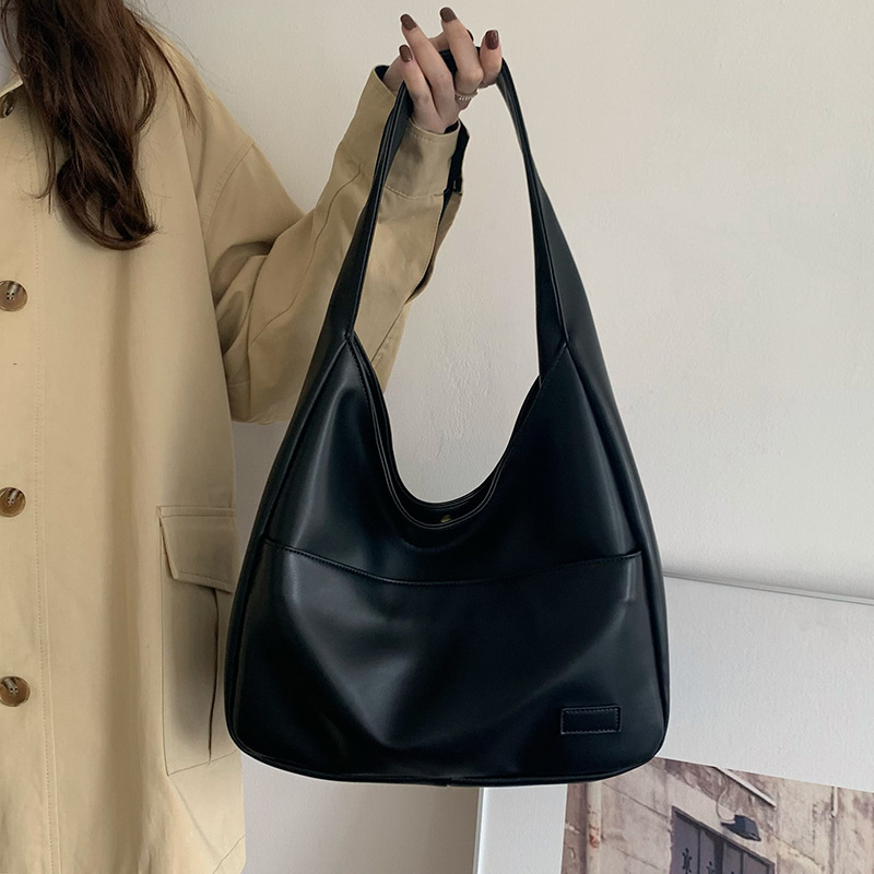 Modische Beuteltasche große Kapazität lässig Schultertasche Damen Pendler Handtasche - Bild 11 von 14
