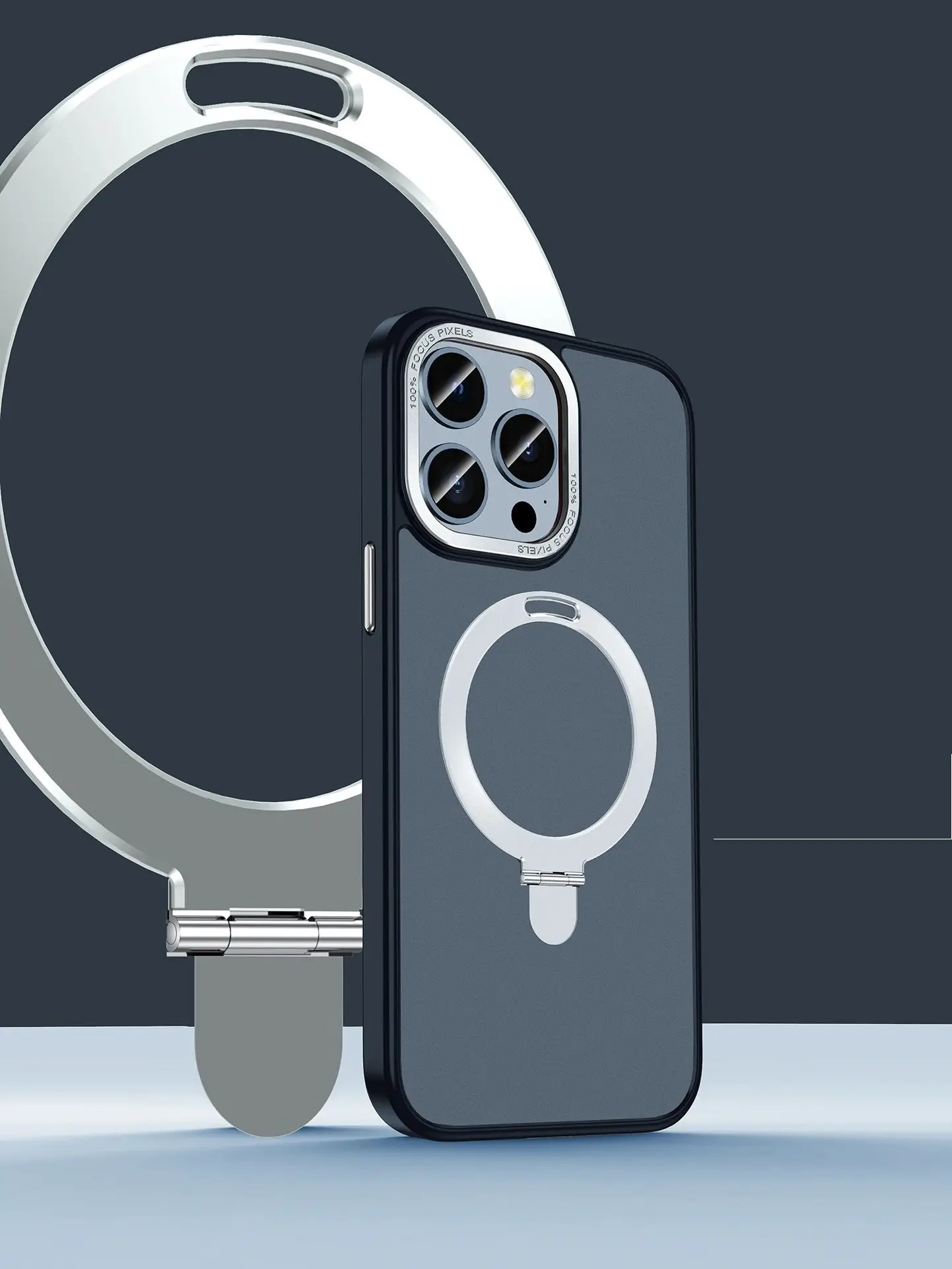 Magnetic Integrated Support Metal Lens Mobile Phone Case