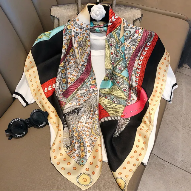 Fashion Silk Scarves Female Printing Hijab 12 Style - Shop at LoveMi