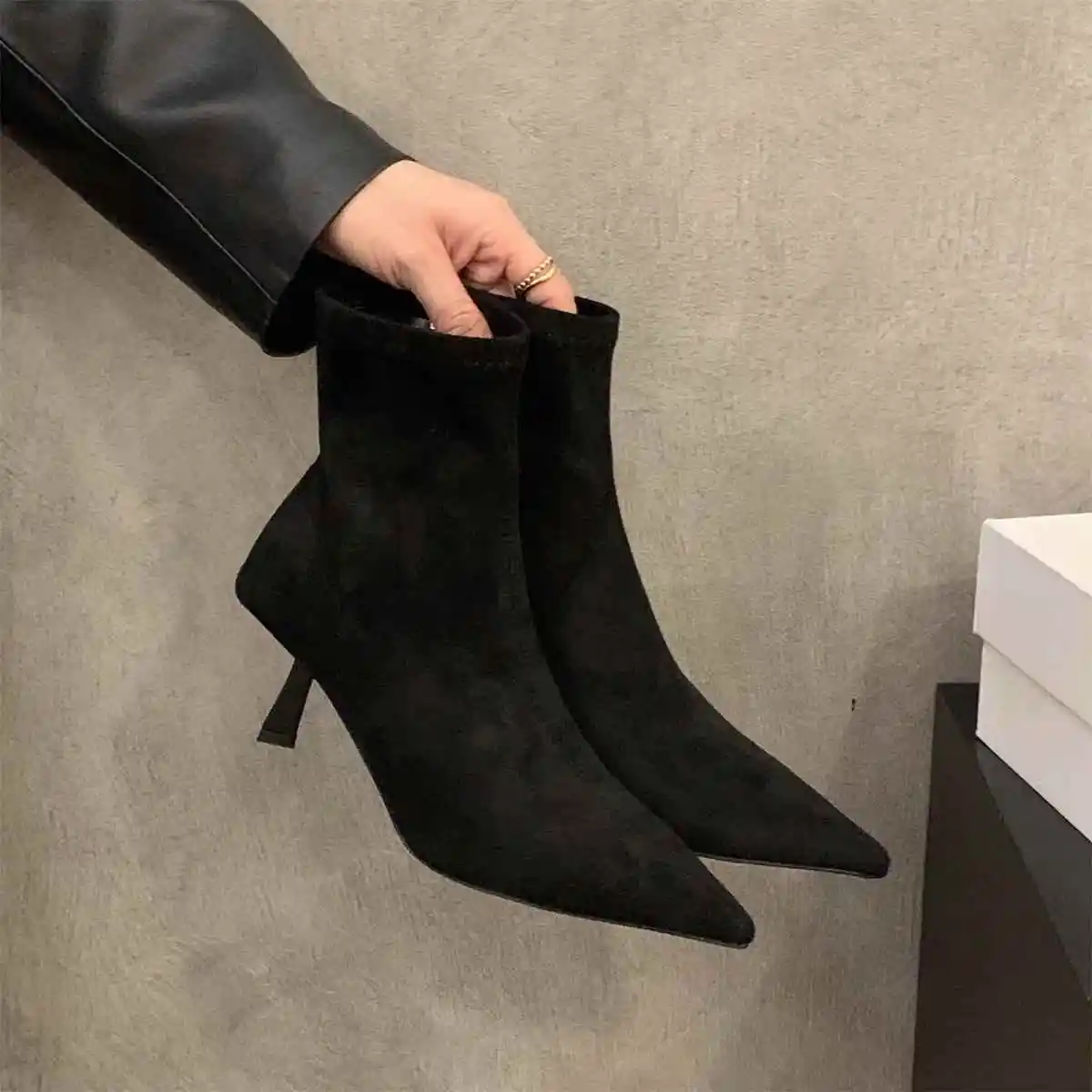 Women's Stiletto Ankle Boots 2026 Korean Style