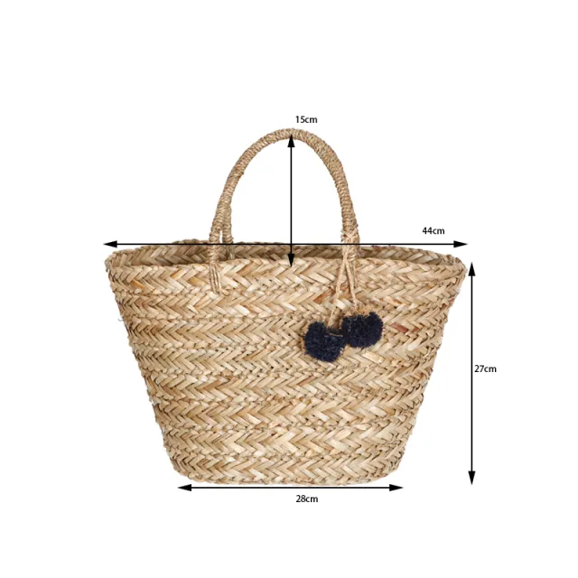 Fashion Personalized Holiday Beach Bag Girl Grass Ball Type - Shop at LoveMi
