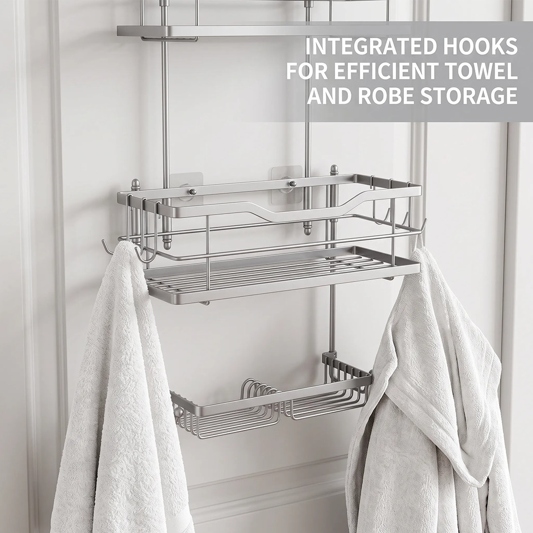 3 tier screen shower caddy bathroom storage organiser