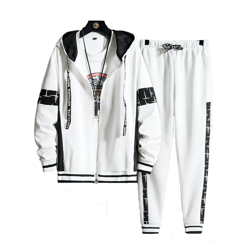 Men's Fashion Personality Hooded Casual Suit