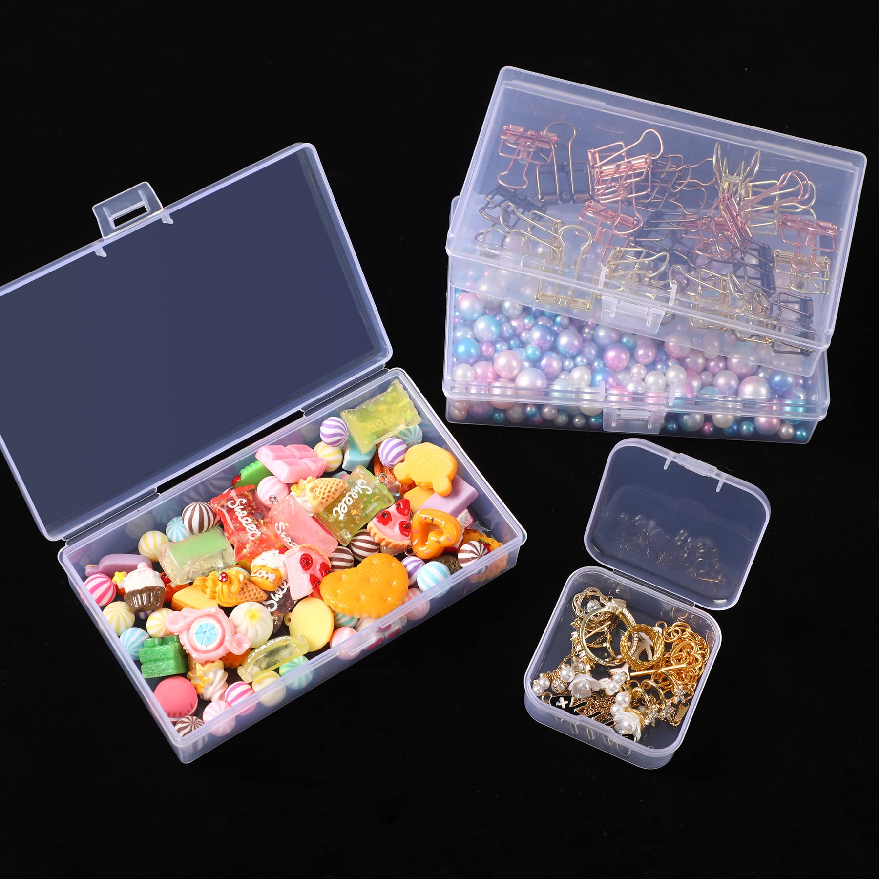 Clear Plastic Storage Containers Set For Craft Beads And Jewelry_voghion.com