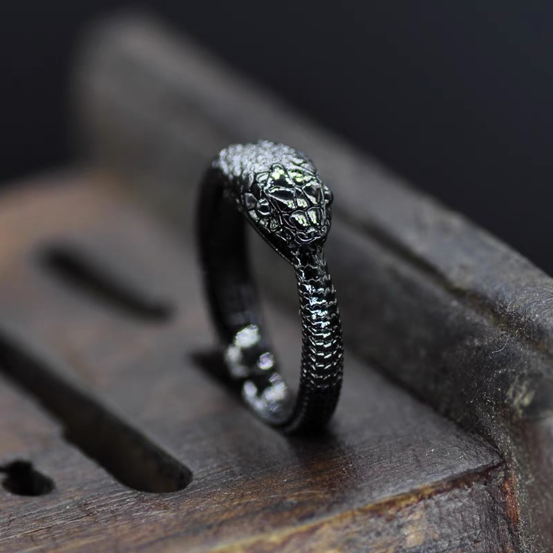 Black Gothic Snake Ring