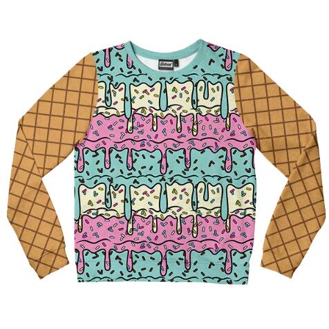 3D Geometric Pattern Printed Casual Oversize Round Neck Sweater Picture Color - Shop at LoveMi