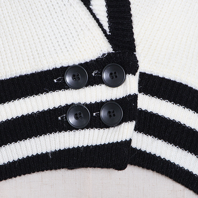 Title 9, College Style Cardigan in Black and White with ...