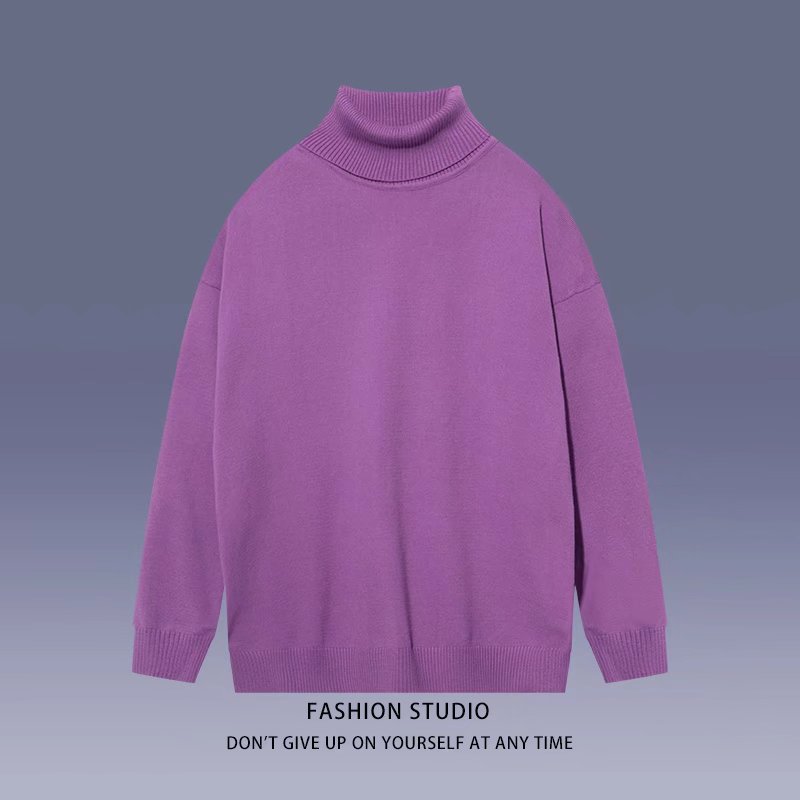 New Student Fashion Trend Simple Turtleneck Sweater