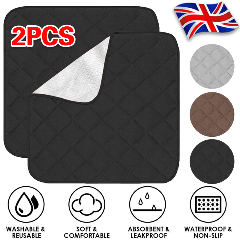 2x Absorbent Washable Incontinence Chair-Pad Non-Slip Waterproof Seat Protector — image 4