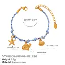 Blue Rope Braided Ocean-themed Pendant Set, Featuring Starfish, Dolphins, And Sea Turtles, Multi-dangling Necklace And Bracelet. view 8