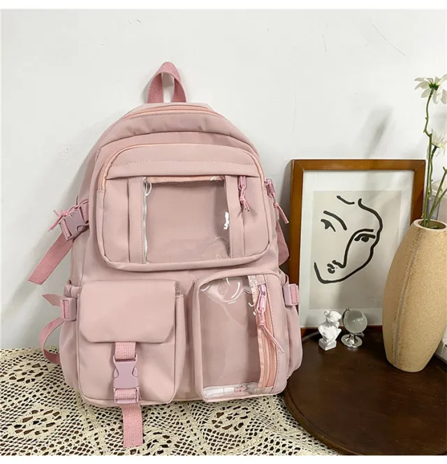 Girls Backpack Junior High School Student Backpack Pink - Shop at LoveMi