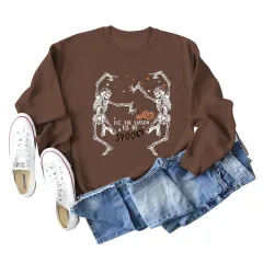 European And American Letter Print Loose Long Sleeve Sweatshirt - Styles15-M - View 1