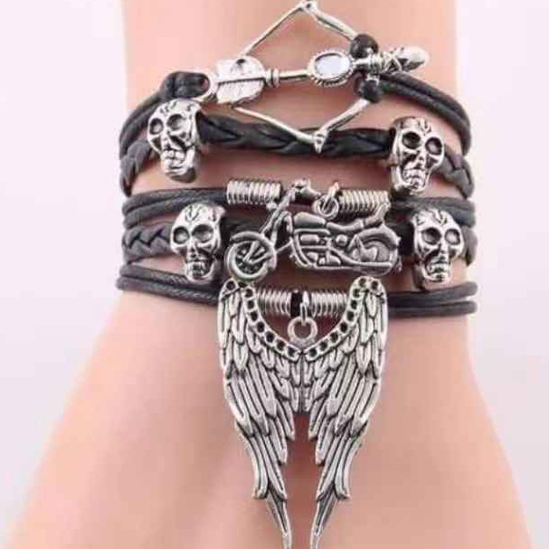 Black Bracelet Wax Rope Hand-woven Bracelet