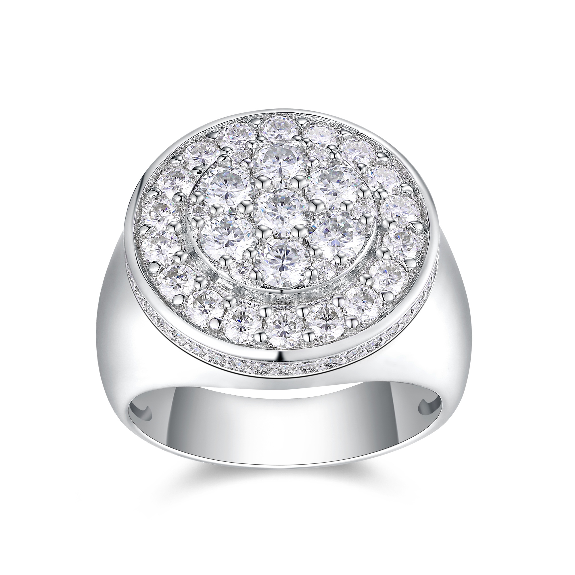 แหวนแต่งงานชาย Crown of Kings Moissanite S925
