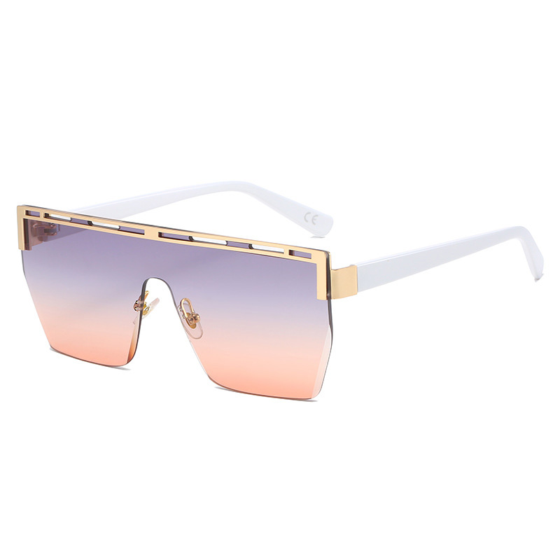 Women's New Style Metal Square Sunglasses With Large Frame - Image 2
