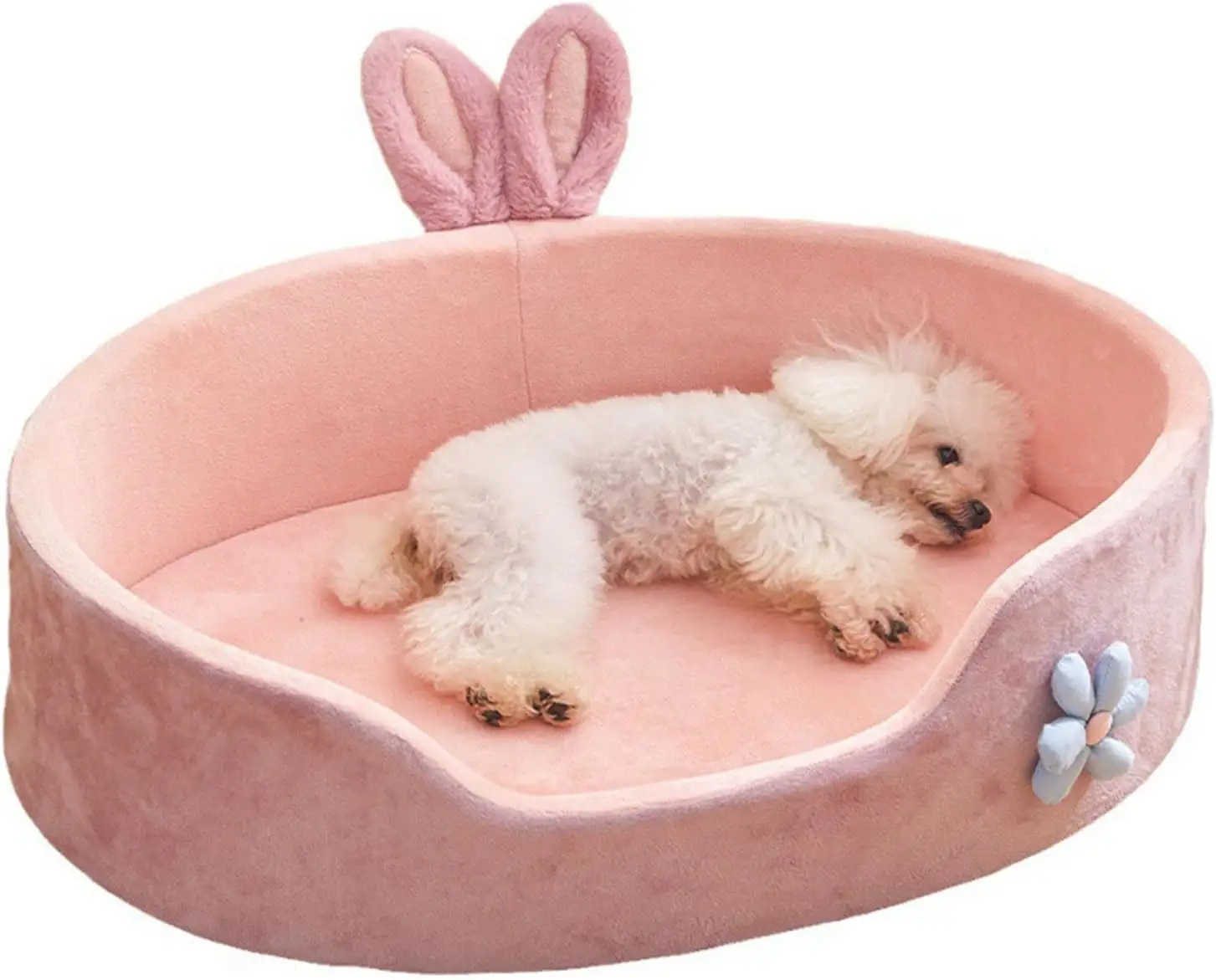 Cute Princess Dog Bed Pink Pet Detachable