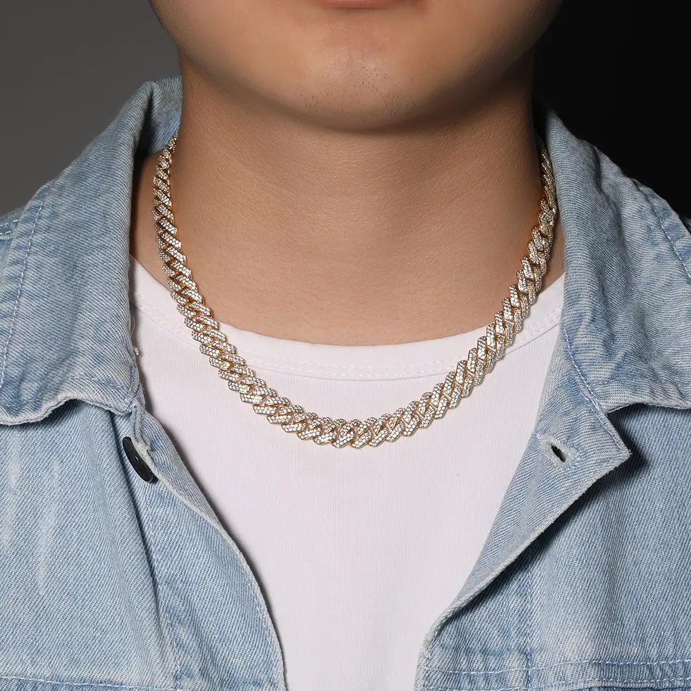 Fashion Box Buckle With Diamond Necklace