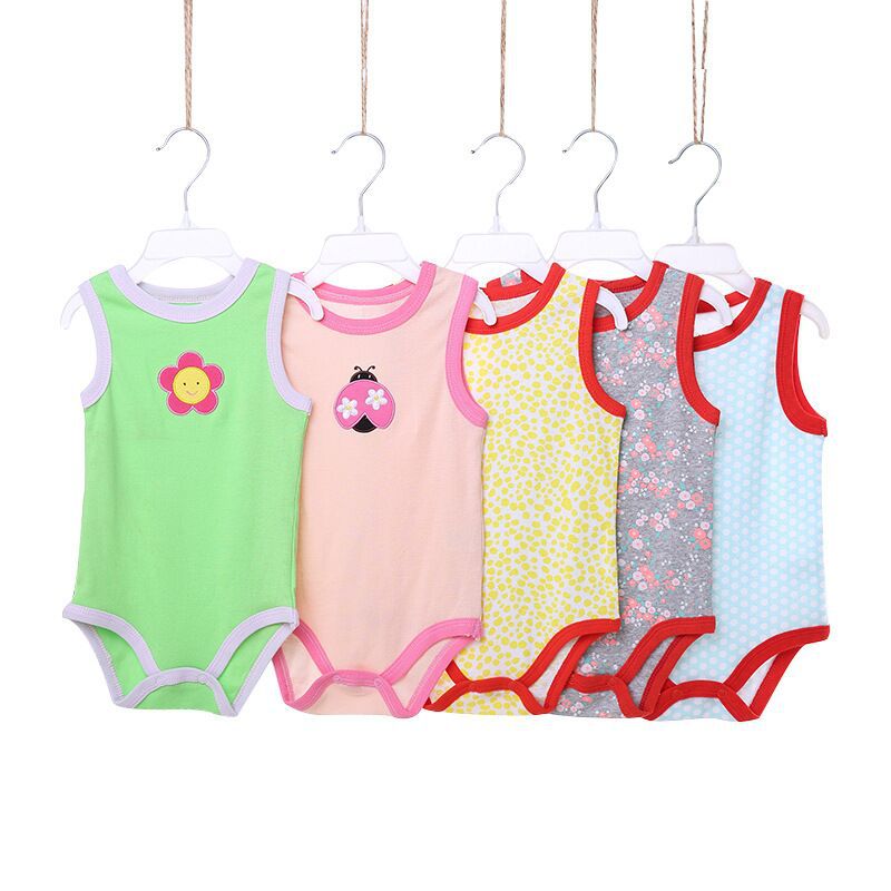 Cute And Simple Newborn Vest One-piece Romper