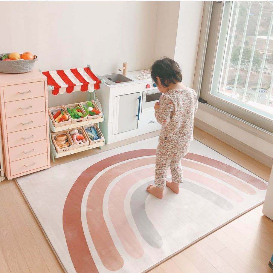 76f6a4d0 c0e8 43db 911e 48d55963e568 - Nordic children's room rainbow carpet