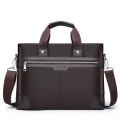 Men's Official Document Men's Single Shoulder Messenger Bag - Brown - View 1