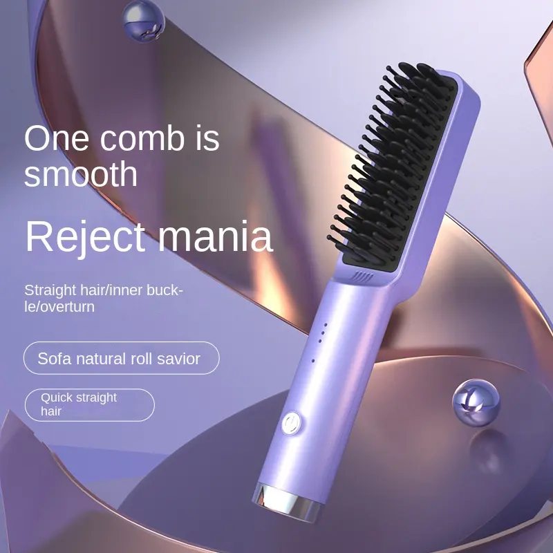 Straight Hair Comb Electric Hot Curly Two-in-one