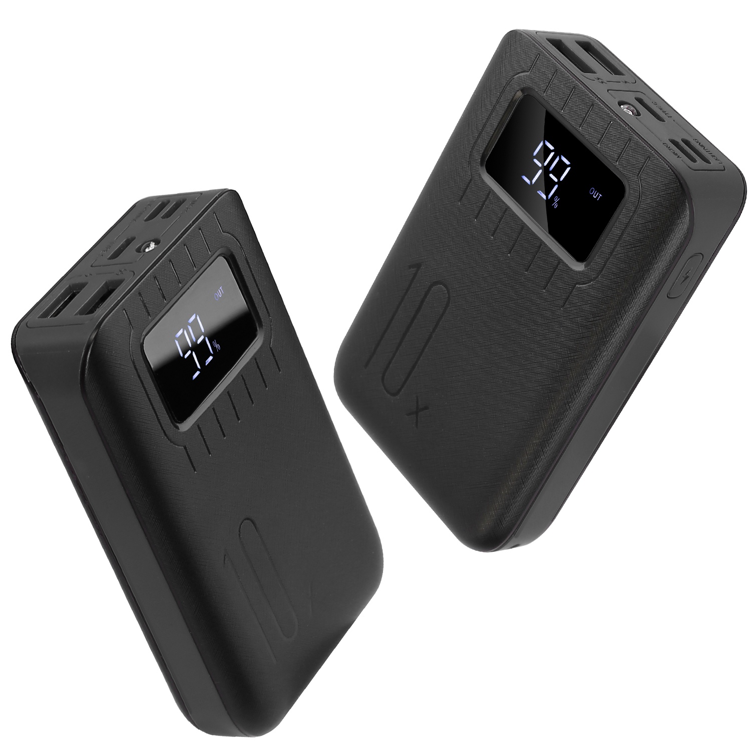 1Pc 1W MAh Portable Power Bank External Battery Pack Charger Dual USB Charge Interface With LCD Display Flashlight Type C Micro USB Lightning Input — foto 10