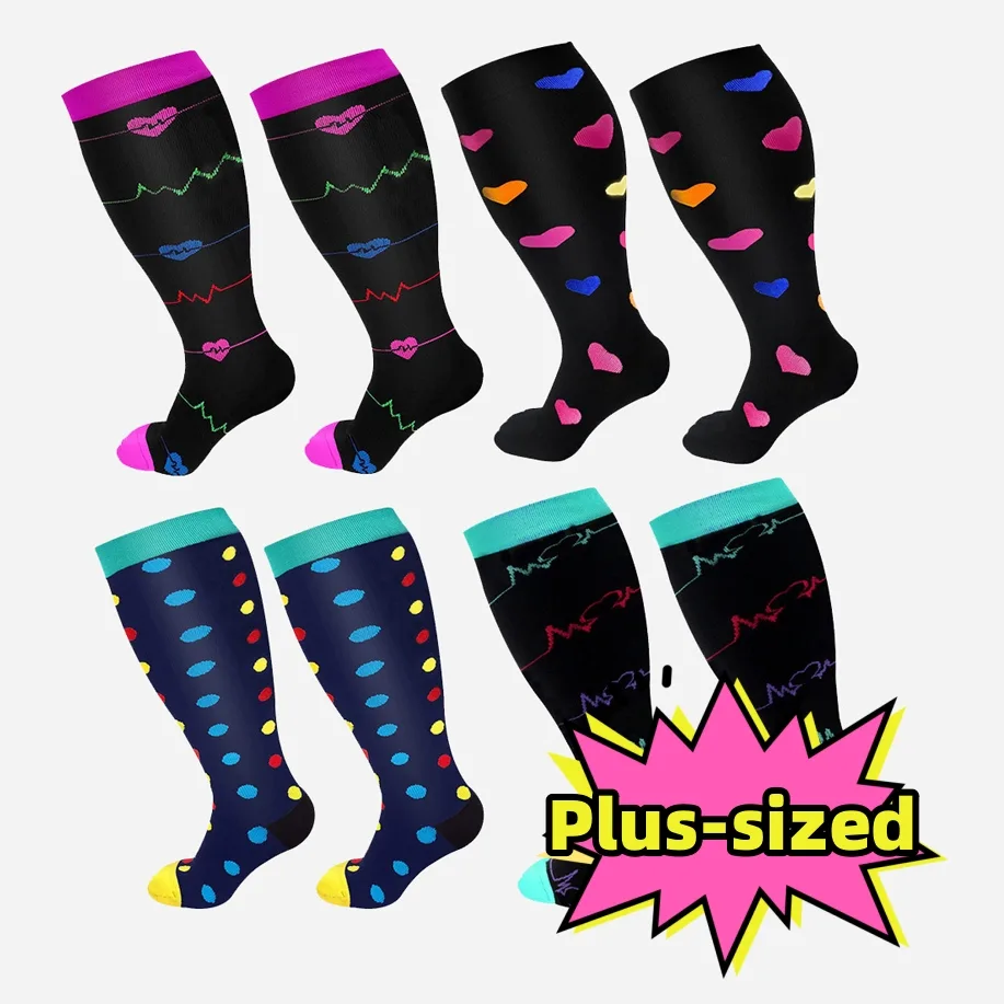 Plus Size Compression Socks Men's and Women's Pressure High