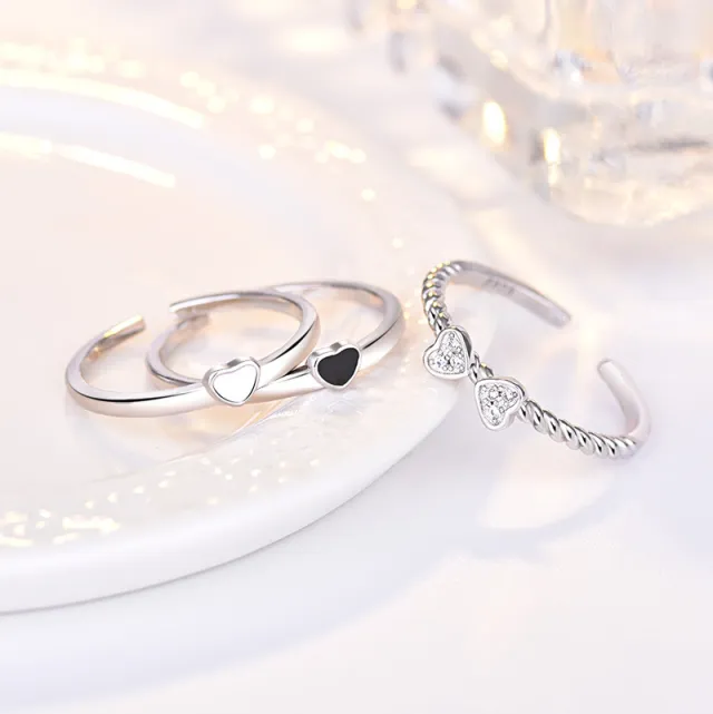 3in1 Combination Detachable Jewelry Women's Ring Silver - Shop at LoveMi