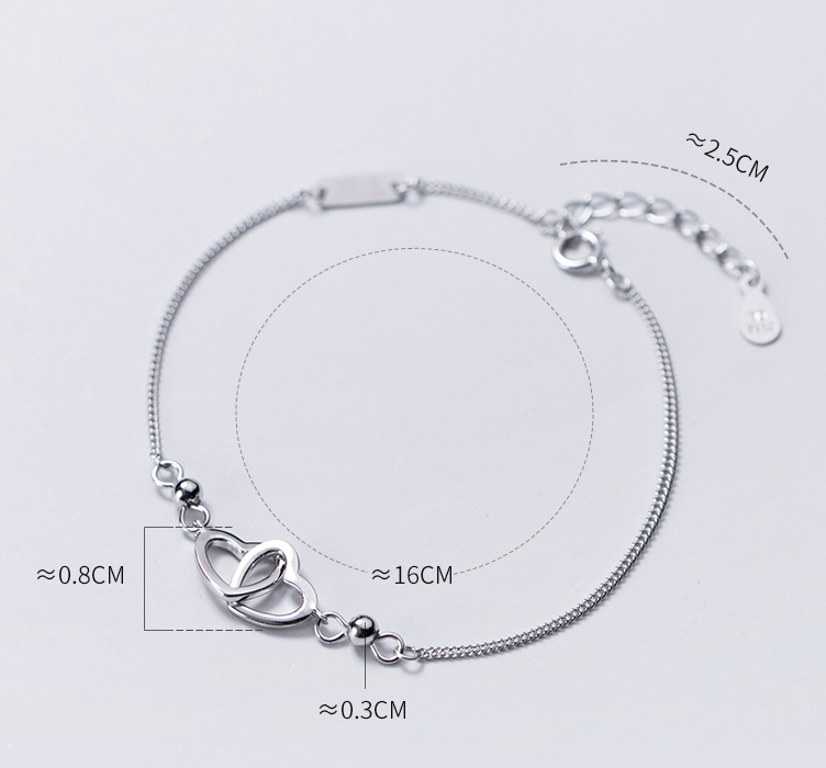 Title 7, Silver Bracelet Lady Glossy Hollow