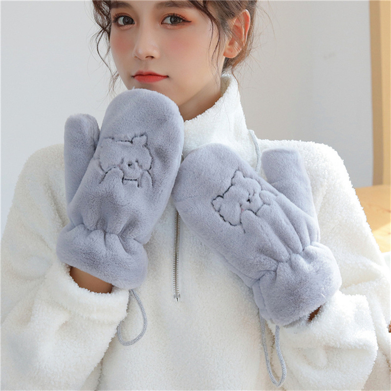 Title 4, Winter Warm Cartoon Bear Cold Protection Fleece...