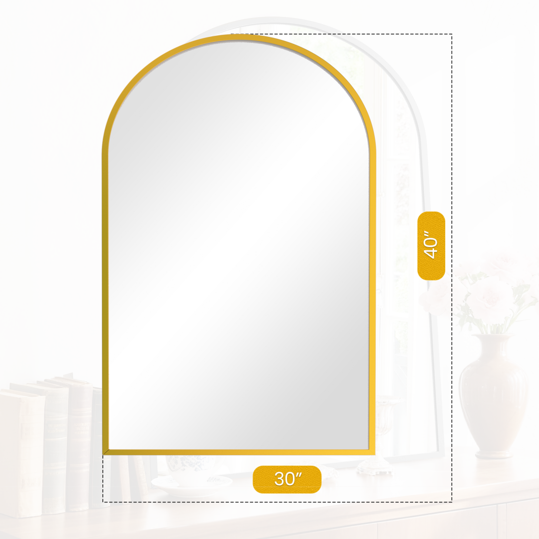 Bathroom Wall Mirror, Metal Frame Vanity Mirror For Bedroom, Entryway, Living Room image 7