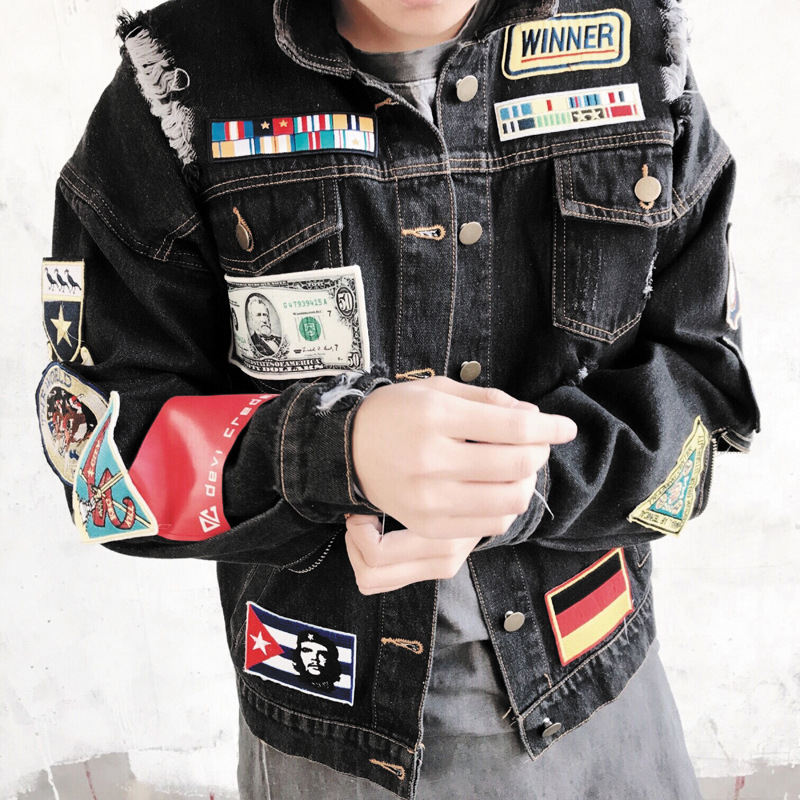 Title 2, Ripped Denim Jacket Trendi Handsome Jacket