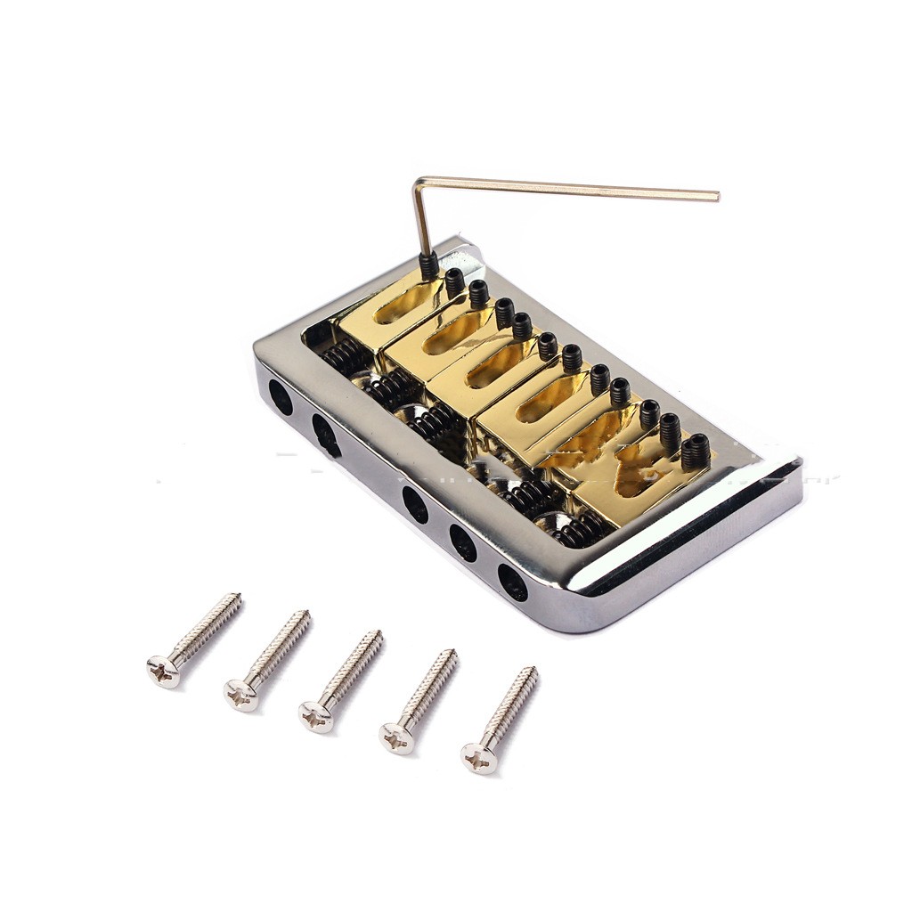 Instrument accessories guitar bridge with silver six string