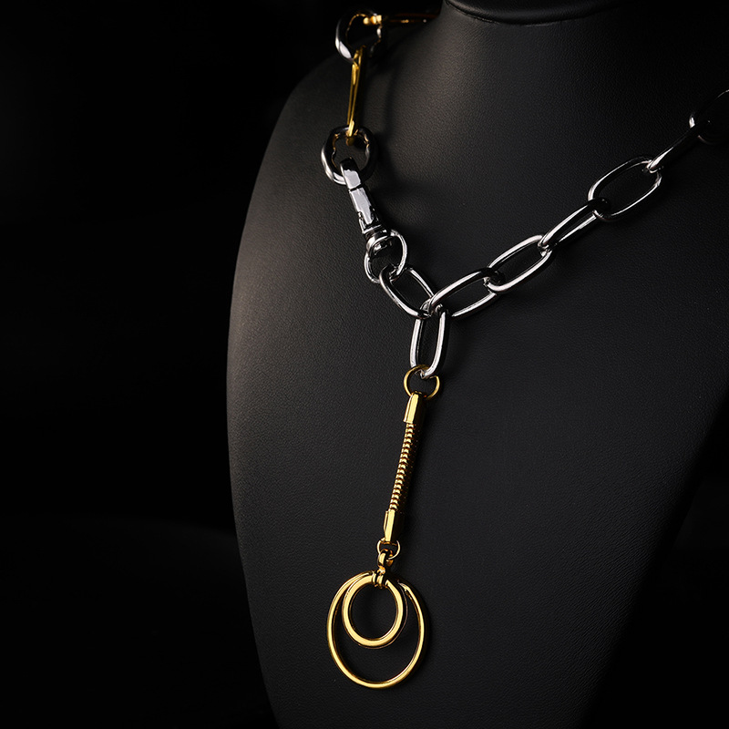 Titanium Steel Is Not Afraid Of Fading Necklace Ring Color Matching