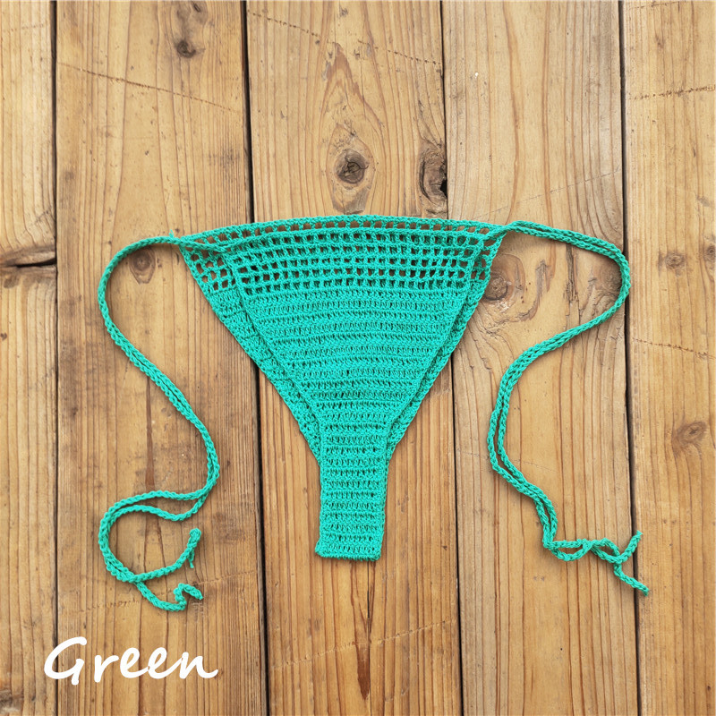 Title 6, Handmade Crochet Bikini Bottoms, Cotton Sunbath...