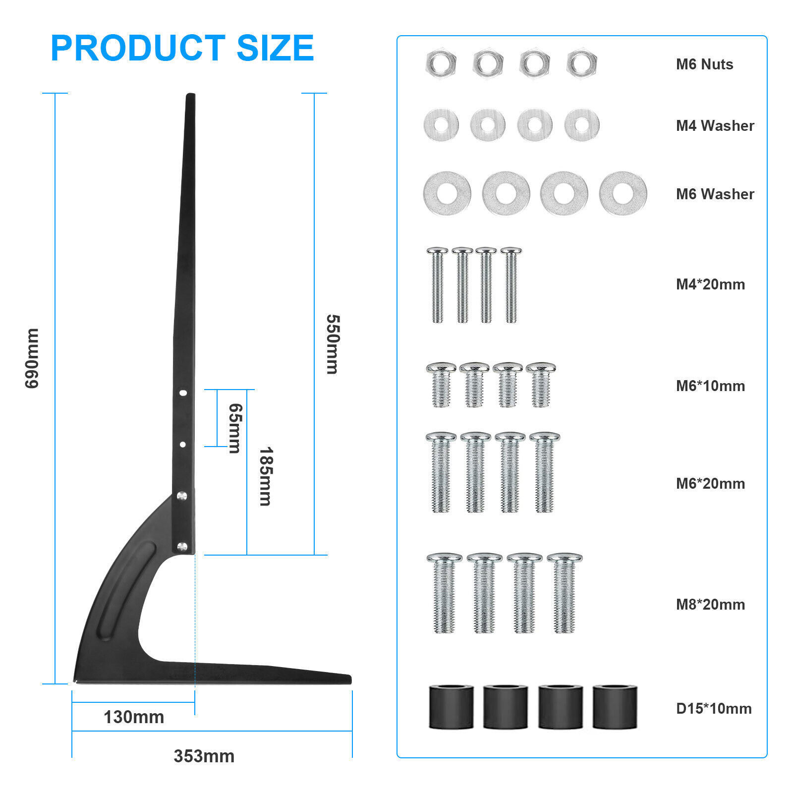 27 -65 Universal Table Top TV Stand Base LCD LED Vesa Pedestal Mount Bracket UK — image 10