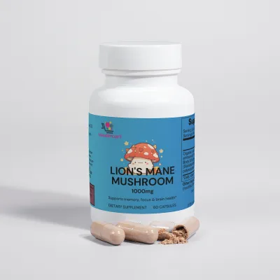 Lions Mane Mushroom Supplement Cognitive Support, Focus, Mood Boost, And Recovery For Athletes