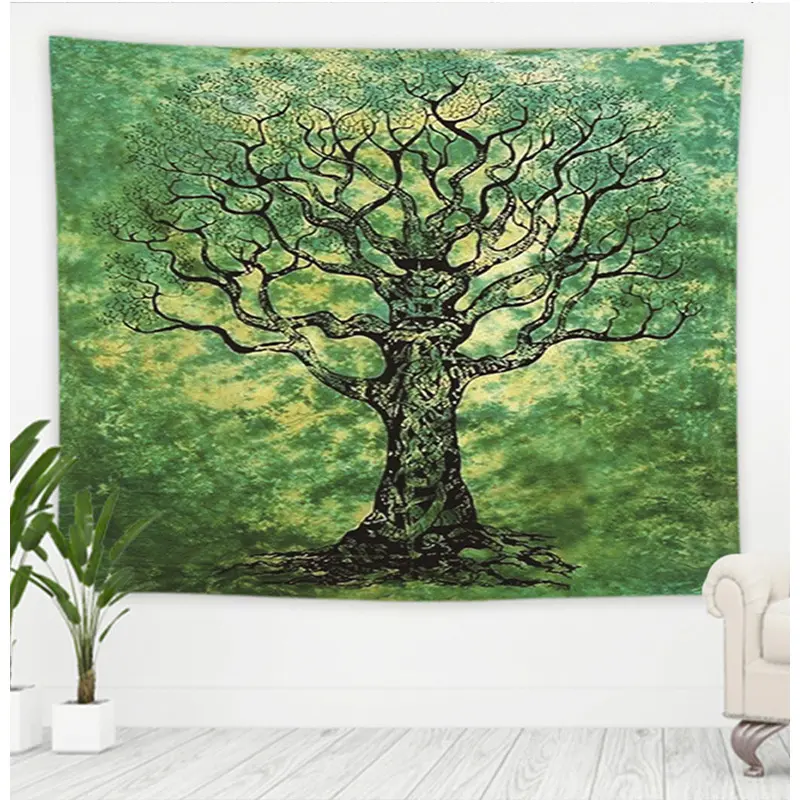Nature Wall Tapestry Tree Forest Starry Sky