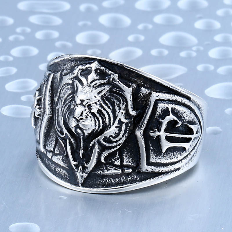 Explosive Jewelry Domineering Men's Ring Alternative Lion Ring