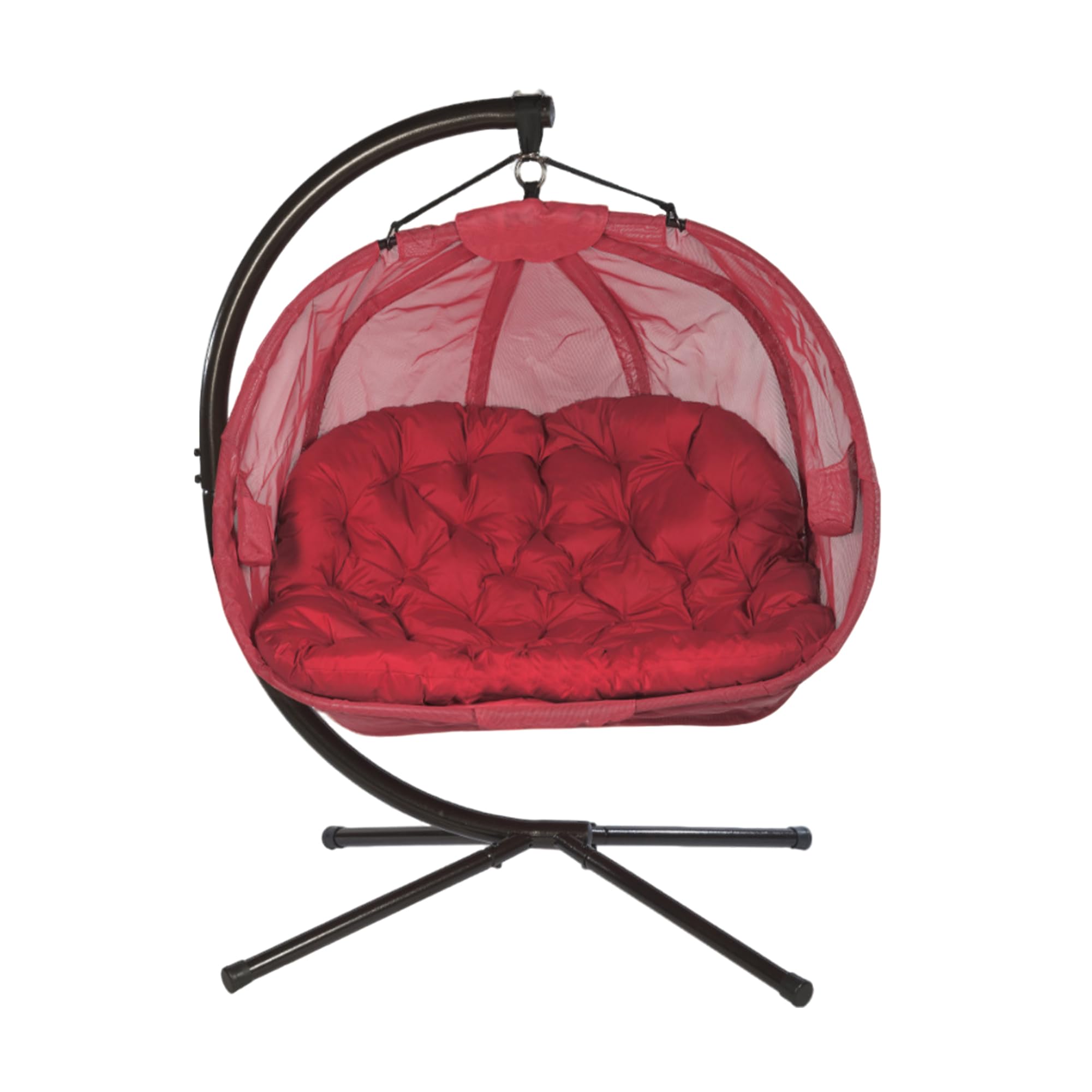Chaise oeuf suspendue double olofable avec support – Image 2