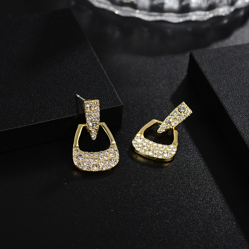 European And American Explosive Fashion New Diamond Earrings Simple